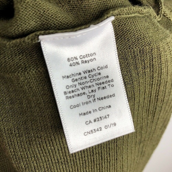 🌲 Talbots Olive Green Boat Neck Short Sleeve Top - Picture 3 of 4